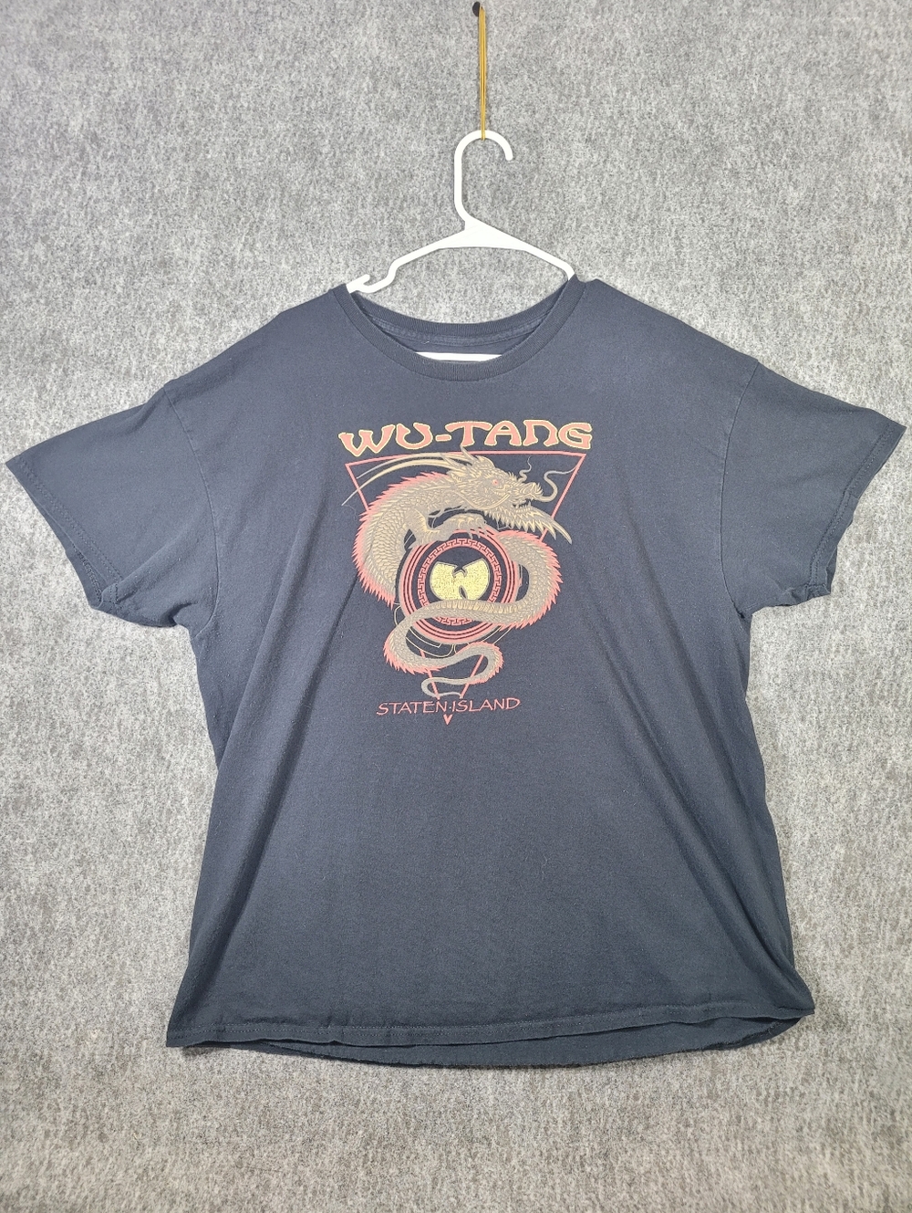 Wu-Tang Clan Logo Dragon Graphic Shirt Black Staten Island Hip Hop XL